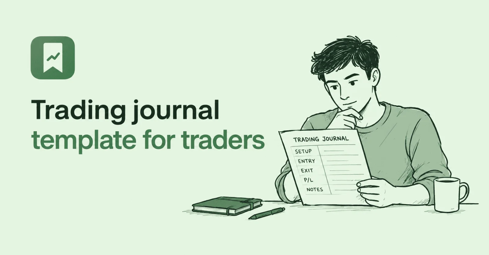 Man making trading journal